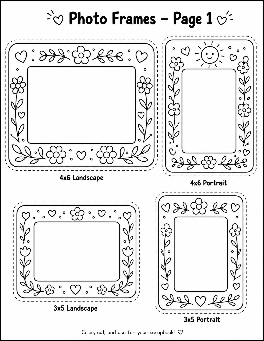 Photo frames page 1 preview