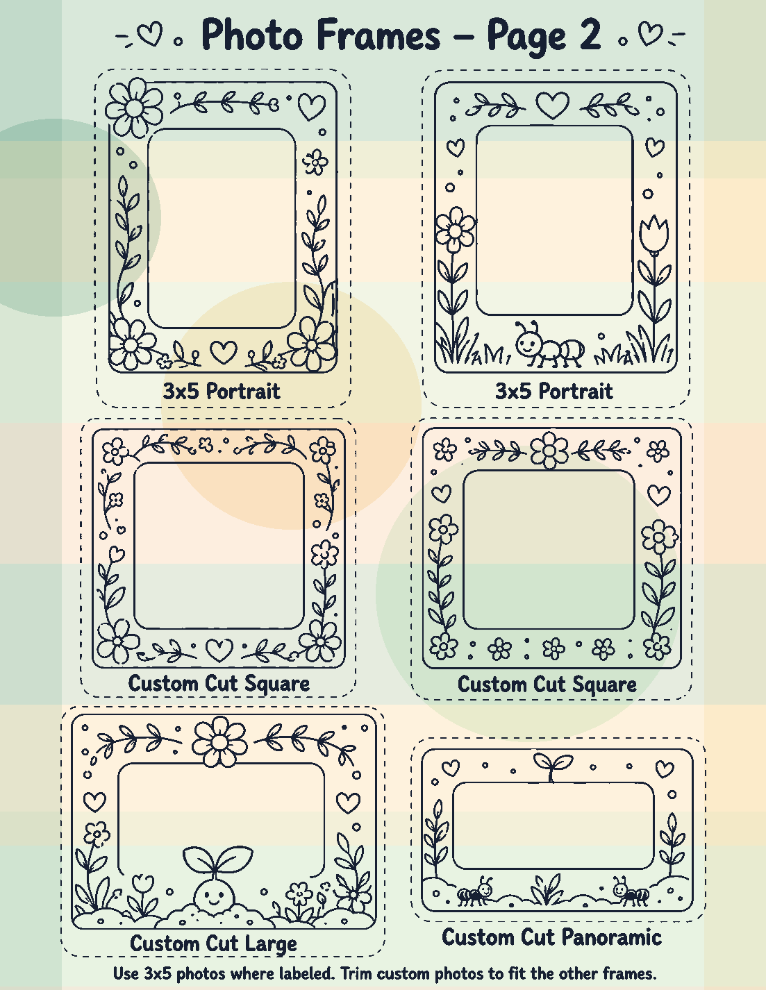 Photo frames page 2 color version preview